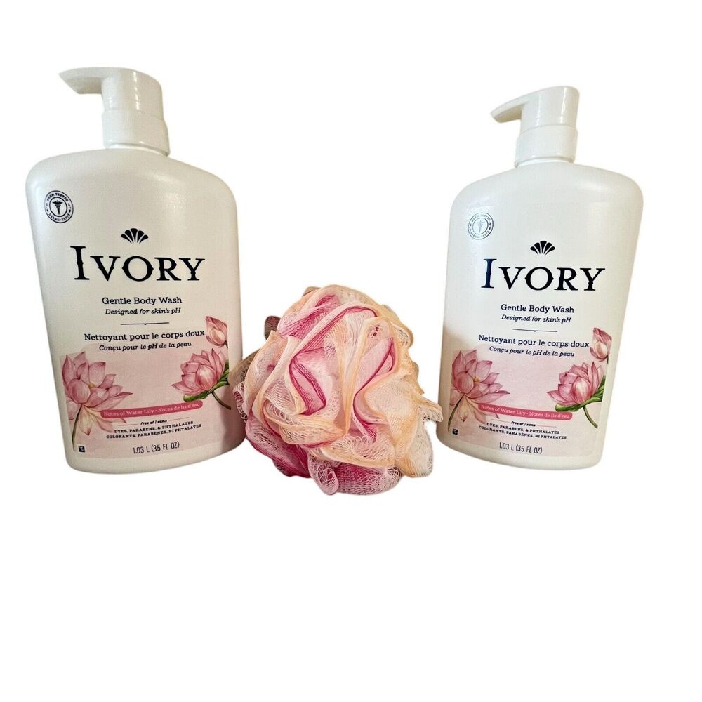 Ivory Mild & Gentle Body Wash Water Lily (35 fl. oz. ea.) Bundle